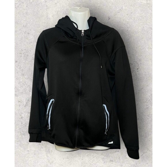 Avia Athletic Women’s Size Medium Athleisure Hooded Track Jacket Black - Picture 1 of 6